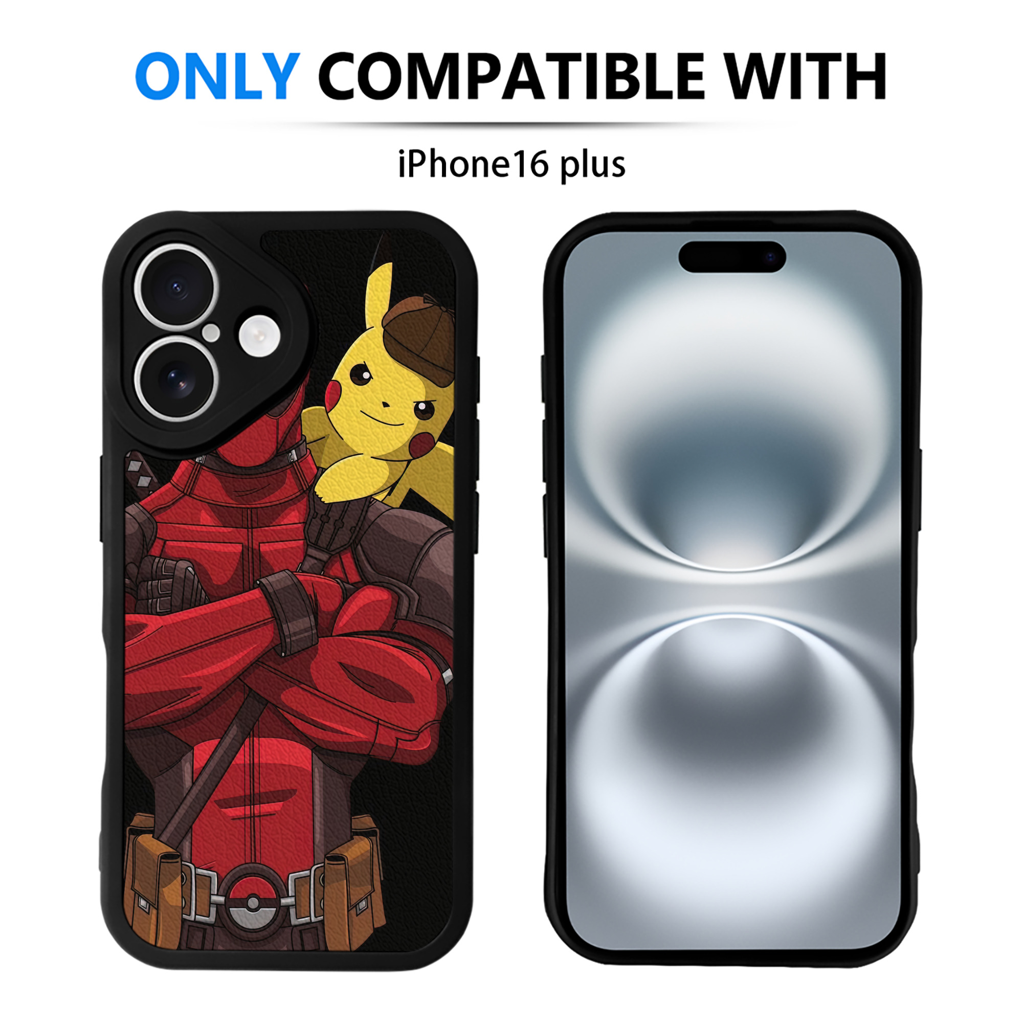（画像用） Deadpool デッドプール 【iPhone 16シリーズ対応】シリコンスマホケース（レザー調） 材質：シリコン